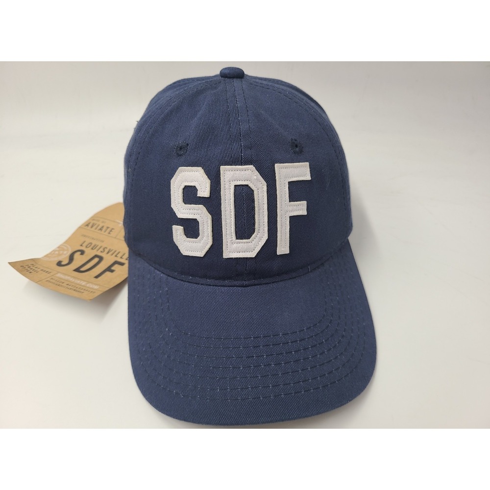 SDF Louisville International‎ Airport Aviate Strapback Adjustable Hat Cap Blue